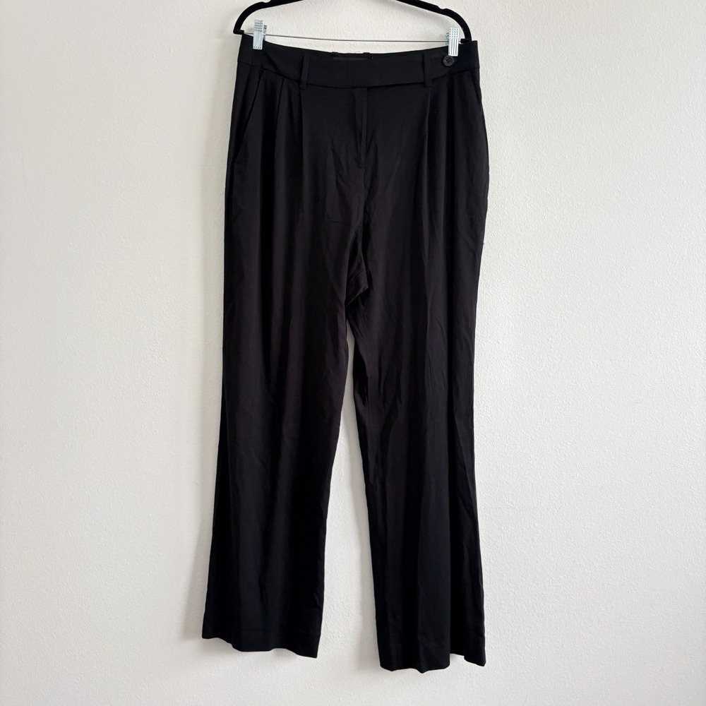 Wildfang The Empower Wide Leg Trouser Pant Women's  10 Black Office High Rise